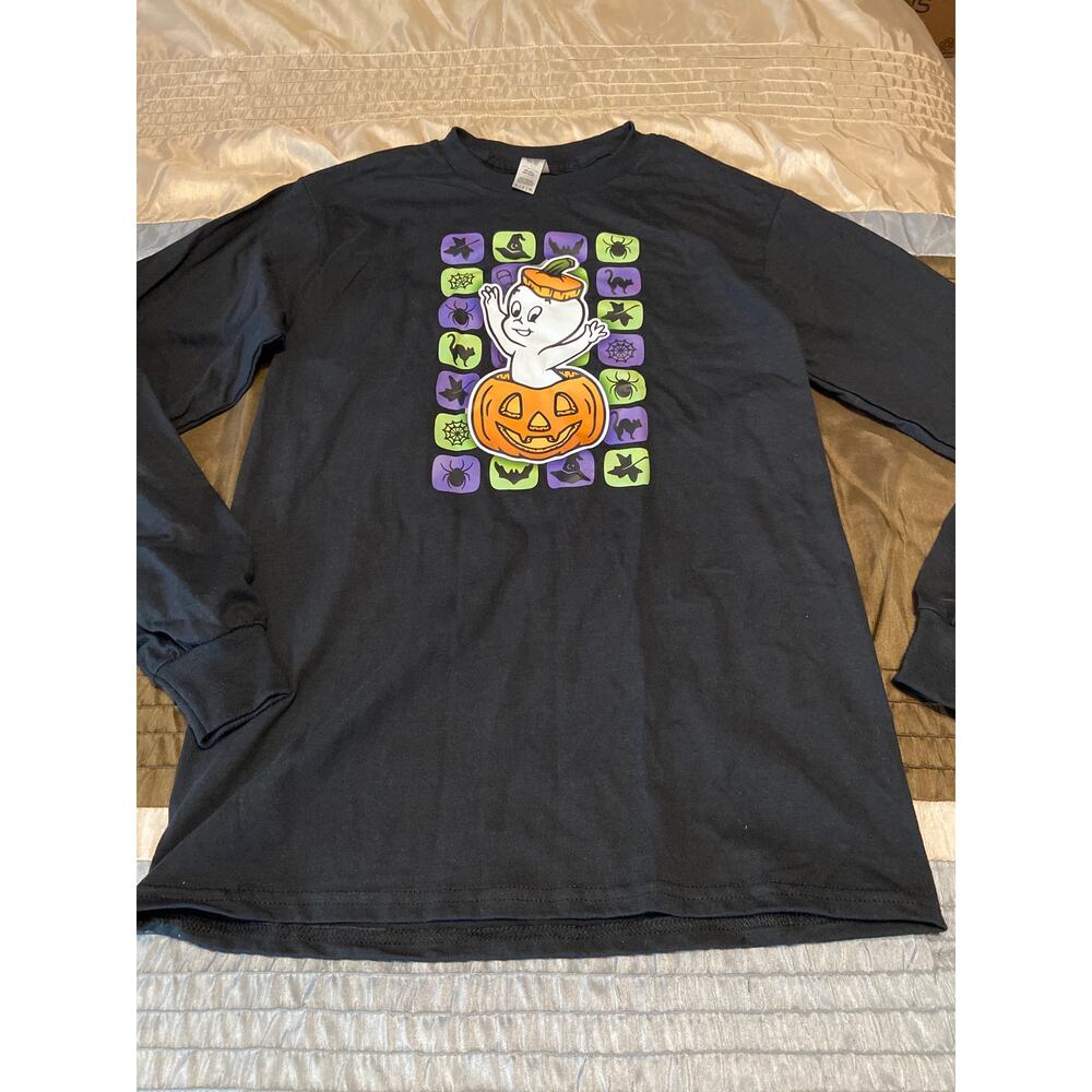 Black Casper Ghost Halloween Sweater Size Small (S)
